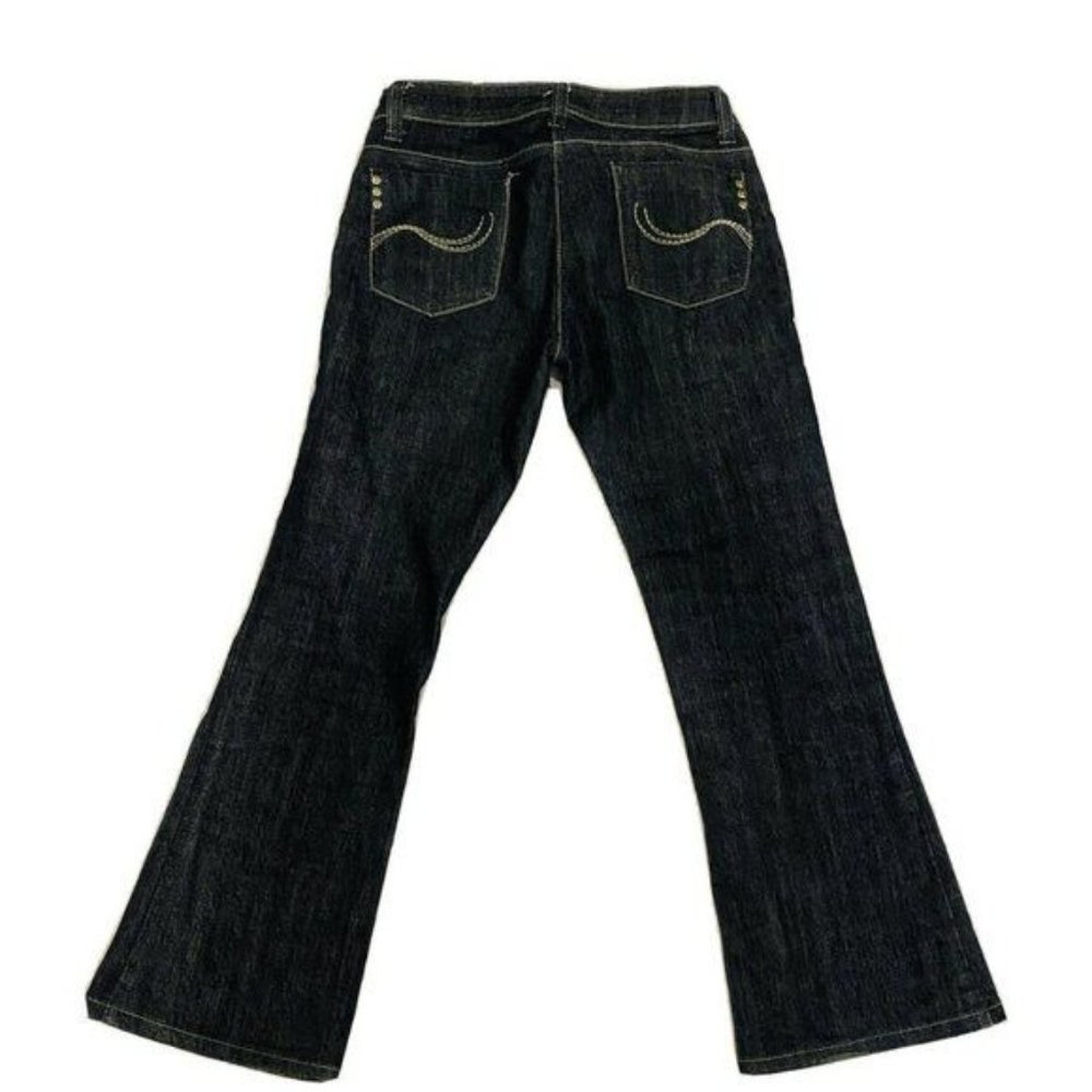 DOROTHY PERKINS Womens Jeans Dark Wash Blue Denim Bootcut Sz 10 Made in UK - Picture 3 of 13